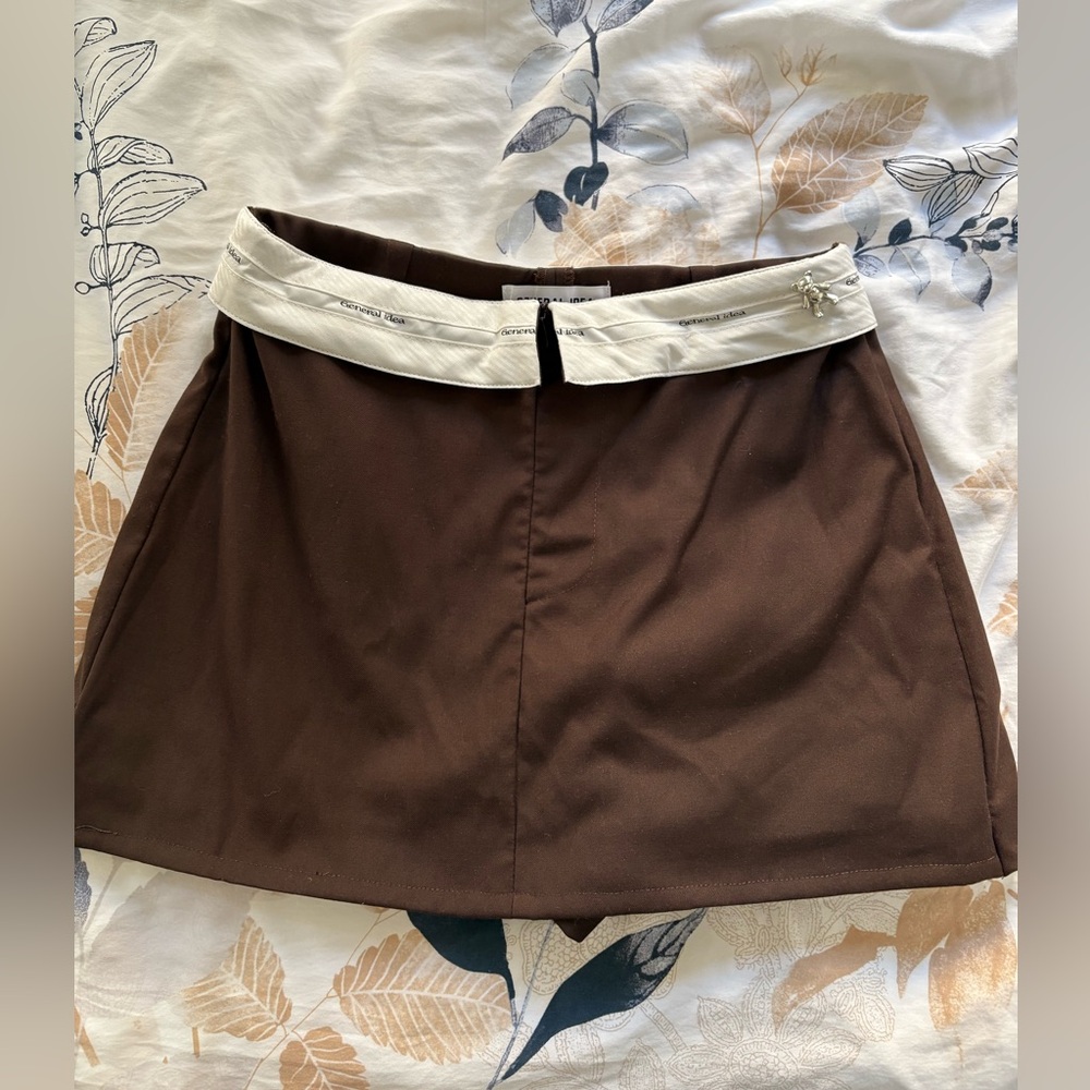 Brown skirt mini skort